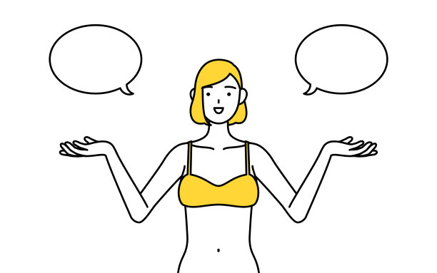 脱毛与美发店形象，一名女子穿着内衣与擦除对比。图片下载