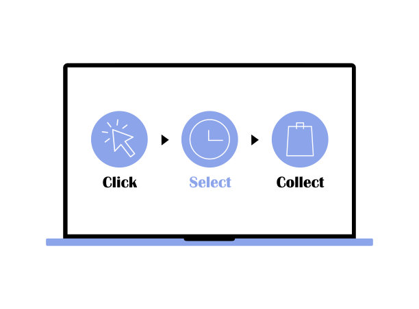 点击领取您的订单。在笔记本电脑上进行货物交付过程图片下载