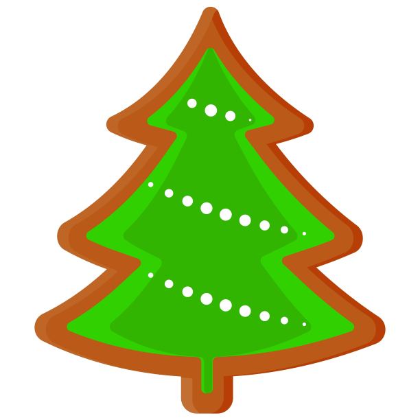 圣诞姜饼，冬日美食。矢量图形图片下载