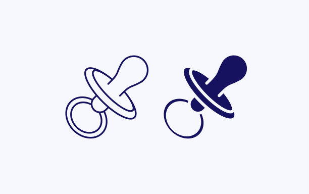 儿童安抚奶嘴插图图标图片下载