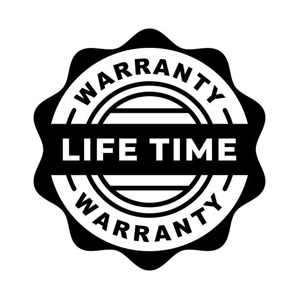 终身保修戳标签矢量图片下载