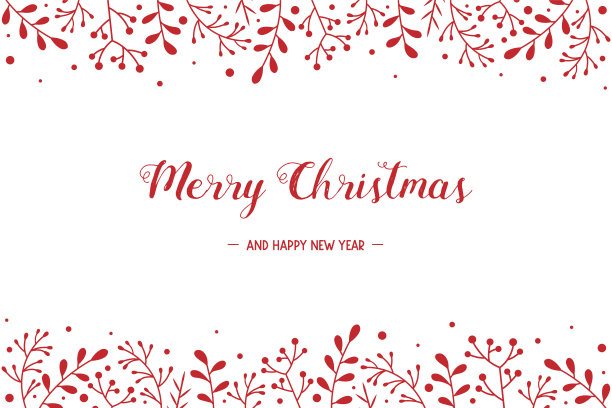 圣诞贺卡与花环的槲寄生树枝。圣诞节的愿望。向量图片下载