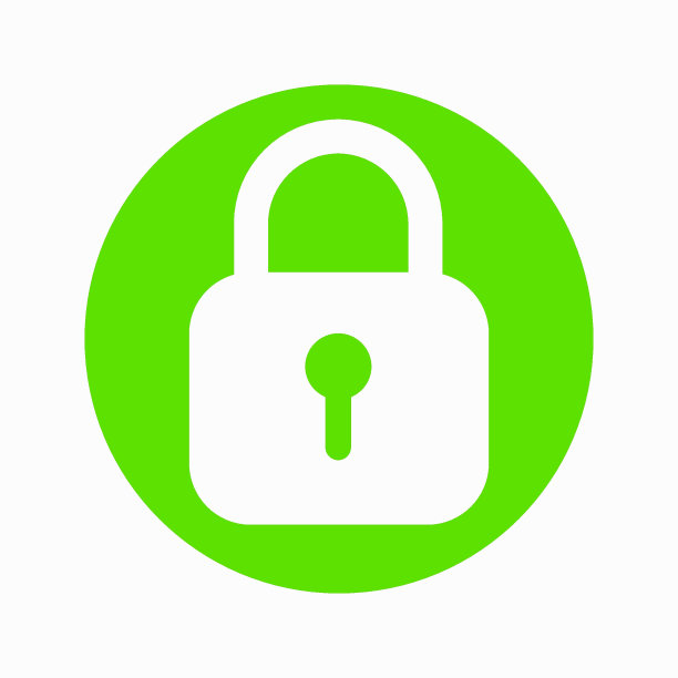 绿色挂锁图标孤立在白色背景。符号符号锁。矢量插图。图片下载