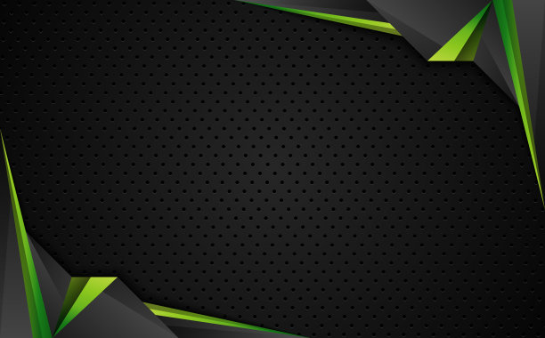 摘要黑绿色现代科技游戏横幅背景图片下载