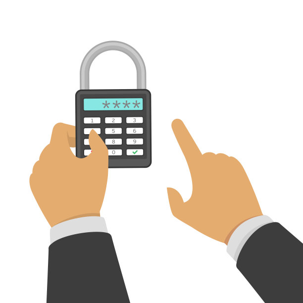 手打开锁。图片下载