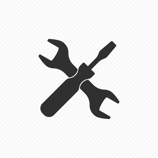 螺丝刀和扳手图标。图片下载