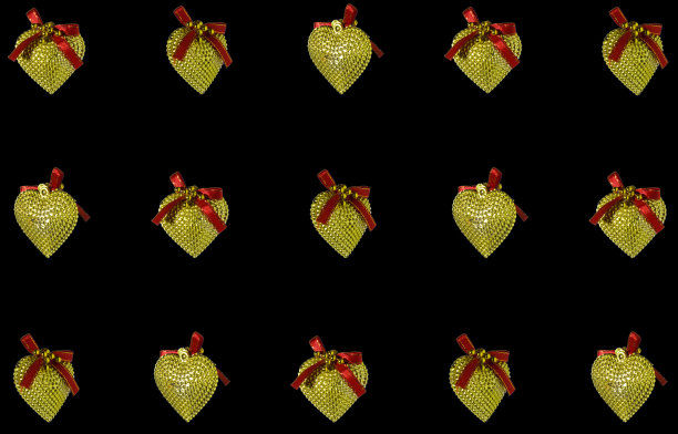 金色心形图案，创意度假理念图片下载