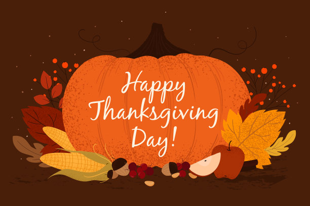 手绘感恩节背景设计图片下载