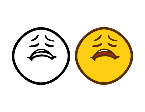 悲伤的表情在白色背景上孤立的涂鸦风格图片下载