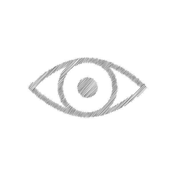 视觉概念，眼睛素描矢量图标可用于网络和移动图片下载