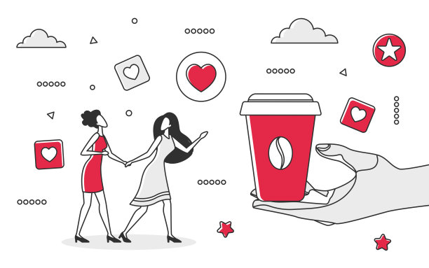 朋友咖啡休息会图片下载