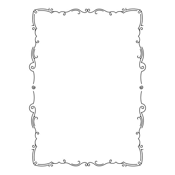 矢量帧在白色背景上的黑色图片下载