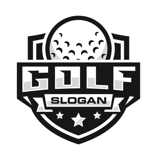 高尔夫标志设计矢量插图图片下载