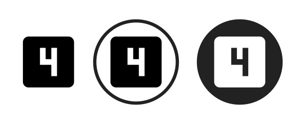 数字4图标.网页图标集.手机图标集图片下载