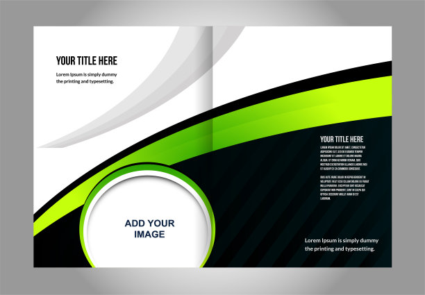 矢量空折宣传册印刷模板设计图片下载