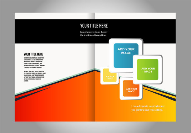 矢量宣传册，传单，杂志封面和海报模板。两(2)页图片下载