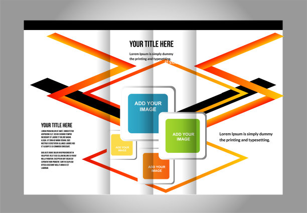矢量空折宣传册印刷模板设计图片下载