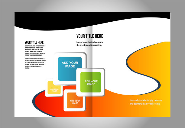 矢量空折宣传册印刷模板设计图片下载