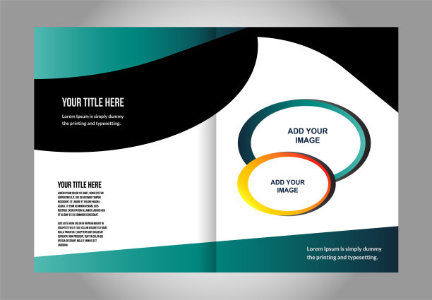 矢量空双折宣传册印刷模板设计图片下载