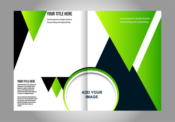 矢量空折宣传册印刷模板设计图片下载