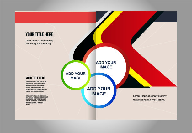 公司业务双折宣传册设计包图片下载