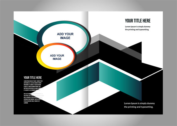 矢量空折宣传册印刷模板设计图片下载