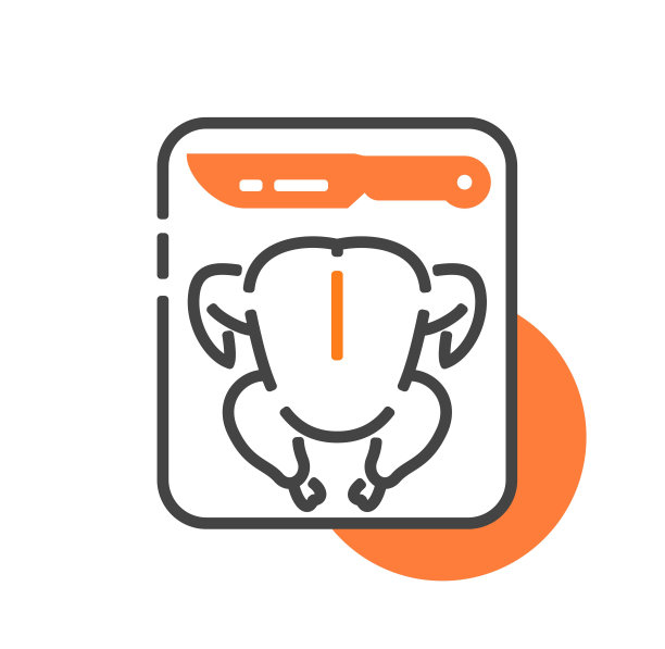 优惠券与鸡图标颜色图片下载