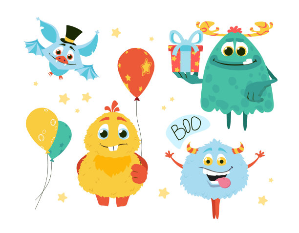 怪物派对套装图片下载