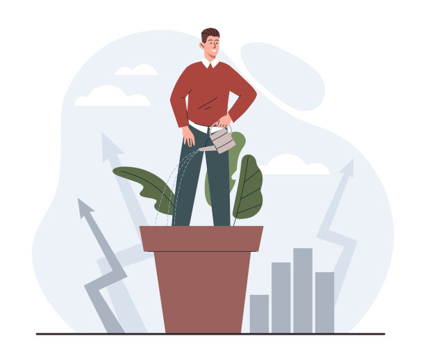 人工浇灌植物图片下载