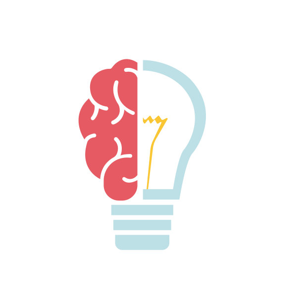 白色背景上的大脑图标。矢量图图片下载