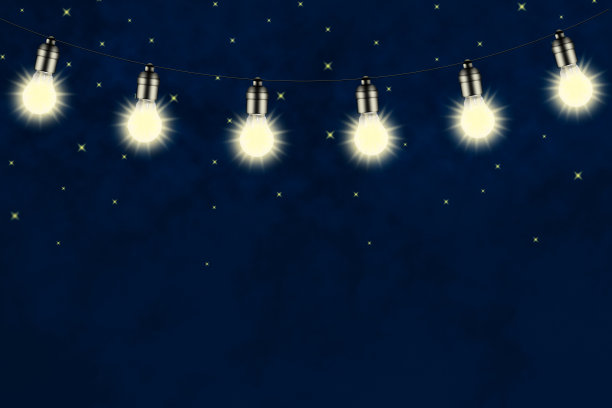 在星空的背景上发光的复古花环。副本的空间。节日的背景。圣诞，新年背景图片下载