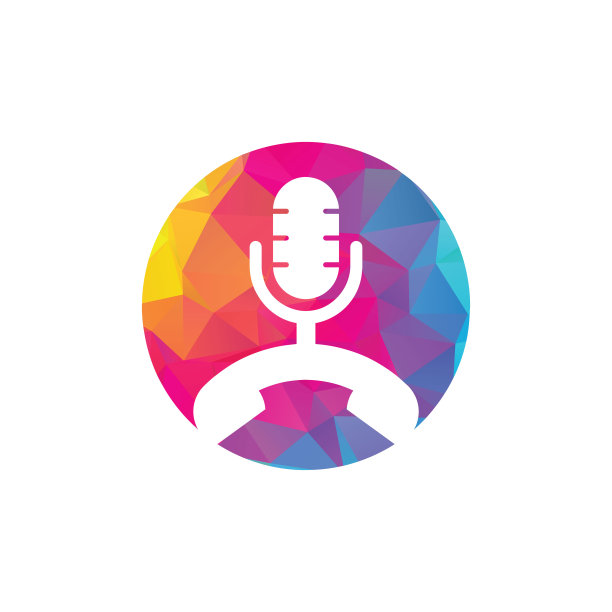 呼叫播客图标标志设计元素。图片下载