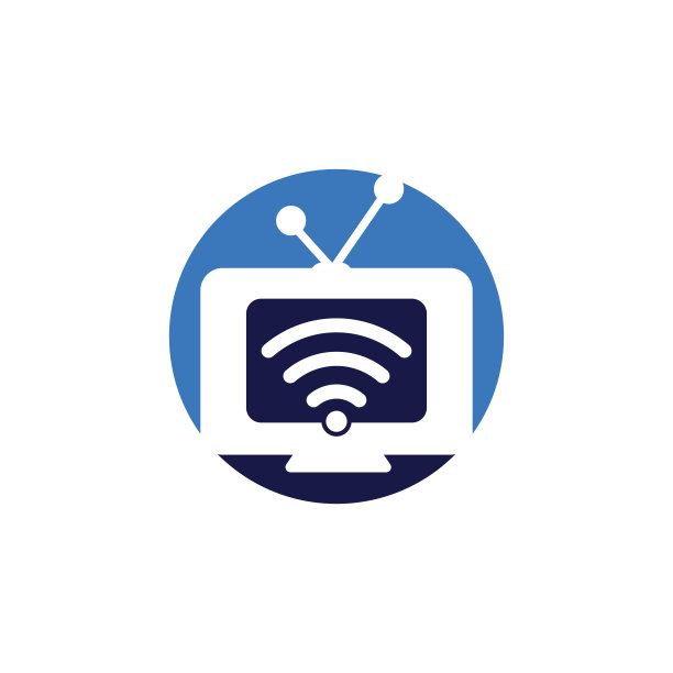 电视和wifi的标志组合。图片下载