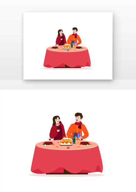 情侣约会聚餐图片下载