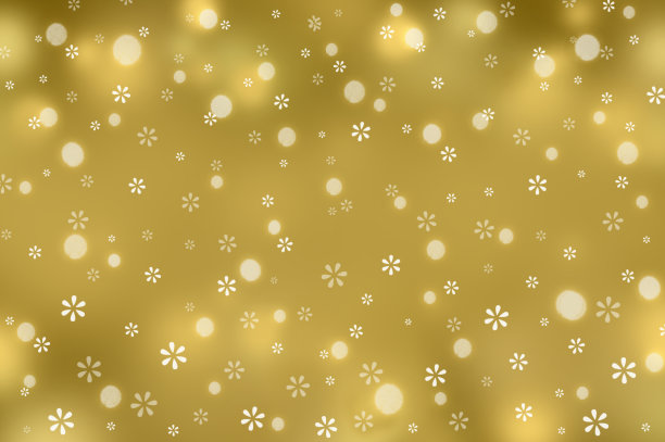 闪亮模糊的雪和花的背景插图图片下载