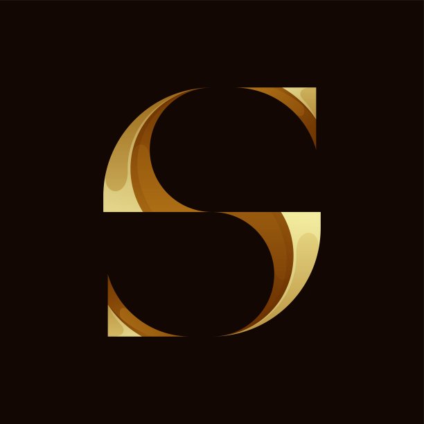 矢量插图字母S渐变彩色风格。图片下载