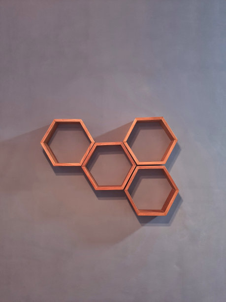 六边形壁式货架图片下载