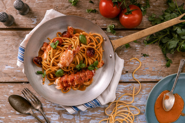 乡村龙虾意面图片下载