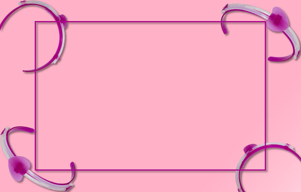 紫色框上粉色背景，围框紫色头带，创意假日设计，复制空间图片下载