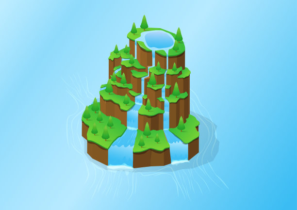 等长阶梯山岛图片下载