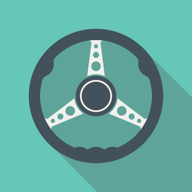 汽车方向盘图标平面符号图片下载