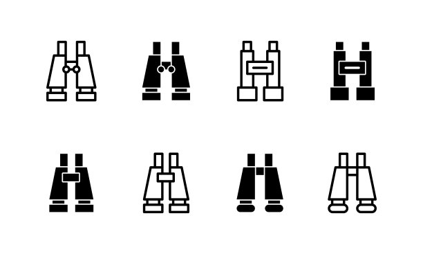 双筒望远镜图标集图片下载