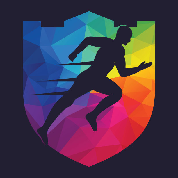 奔跑的人矢量符号。图片下载