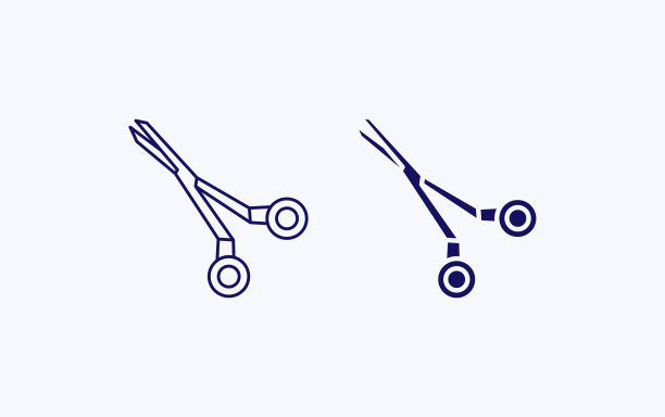 医用剪刀插图图标图片下载