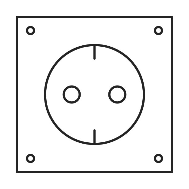 电插座图标矢量隔离。高压装置图片下载