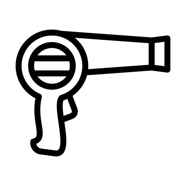 电吹风粗线图标图片下载