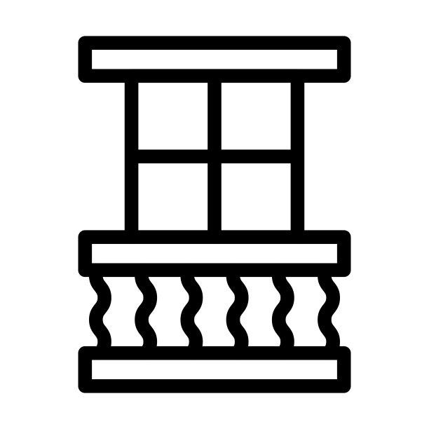 阳台粗线图标图片下载