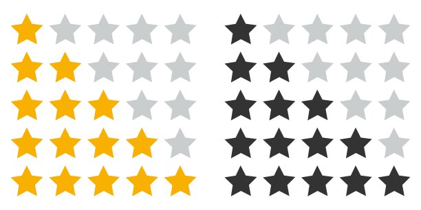 五星评级图标集图片下载