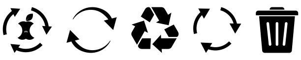 黑色回收图标的设置图片下载