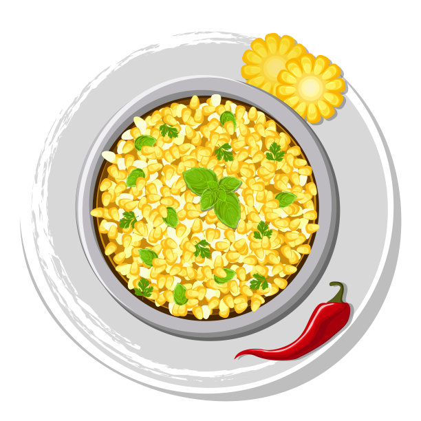 Esquites。自制的墨西哥街头玉米小吃放在盘子里图片下载